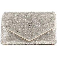 Jones Bootmaker Women's Vertigo Touch Fasten Embellished Clutch Bag in Gold