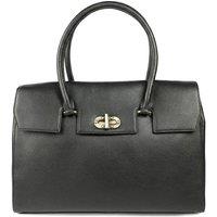 Jones Bootmaker Women's Whitley Leather Zip Close Handbag in Black