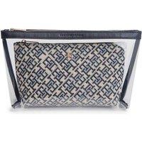 Tommy Hilfiger Women's Icon Washbag 2 Pack Jacq Navy in Blue