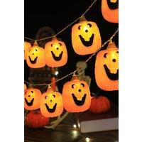 Living and Home 3m Halloween Pumpkin String Lights with Flashing & Steady Modes (Batteries Required) in Orange