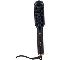 SHEONLY 45W Adjustable Temperature Hair Straightener Brush in Black