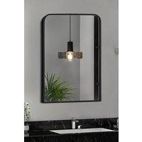 Living and Home Modern Arched Wall Mirror in Black