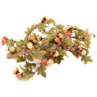 ExtraStar 7FT Artificial Rose Vine Garland with Light Pink Flowers