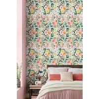 Living and Home Watercolor Pattern Wallpaper in White