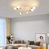 Pheashine White Gold 52cm 6-Light Molecular Chandelier Aluminum E27 Contemporary