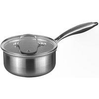 Prochef HexGuard 16cm Tri-Ply Saucepan with Glass Lid - Silver