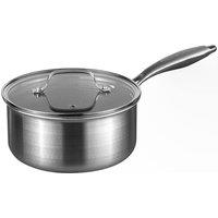 Prochef HexGuard 20cm Tri-Ply Saucepan with Glass Lid - Silver