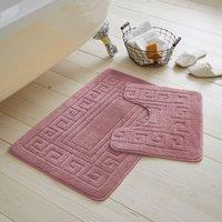 GAVENO CAVAILIA Greek Bath Mat in Dusty Pink