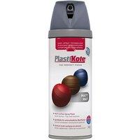 Plastikote 23102 400ml Premium Spray Paint - Matt Grey