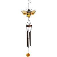 Country Living Bee Solar Windchime in Yellow