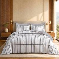 Pamposh Microfibre Duvet Cover Set King Size Reversible Bedding Sets in White | Size: Single