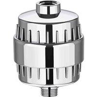 INMTFEI Shower Filter Cartridge Multi-media KDF & Activated Carbon Filter in Silver