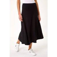 Roman Women's A-Line Pull On Stretch Skirt in Black | Size: 10