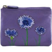 Mala leather Women's Amana Cornflower Leather Coin Purse in Purple