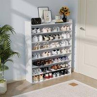 Living and Home 8-Tier Shoe Rack Shoe Cabinet for Entryway 102cm W in White