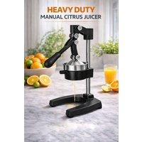 Dyzi Heavy Duty Manual Citrus Juicer Press Cast Iron Lemon Squeezer Black