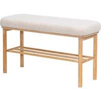 Nordlys Scandinavian Wooden Entryway Bench with Storage in White