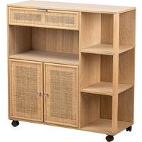 Nordlys Solid Wood Dessert Cart in Light Brown