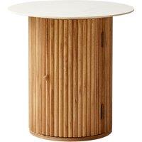 Nordlys Wooden Side Table with Storage Tray in White