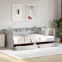 Berkfield Home Daybed with Drawers without Mattress Grey Sonoma 90x200 cm