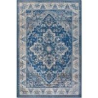 THE RUGS Villeroy & Boch 1869 Jehanne Rug - Classic Medallion Blue, Soft Pile in Blue | Size: 160 cm x 235 cm