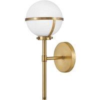 Netlighting Hinkley Hollis Bathroom Wall Lamp Heritage Brass IP44 in Yellow
