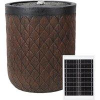 Gardenwize Solar Powered Garden Water Feature Decorative Outdoor Water Fountain in Brown