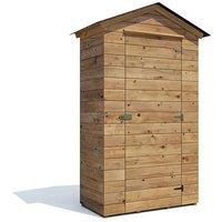 Dunster House Wooden Tool Shed 2m x 1m Sentry Box Garden Storage in Brown