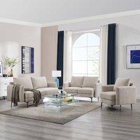 More4Homes Sofia 1+2+3 Seater Fabric Sofa Set in Beige