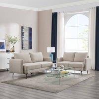 More4Homes Sofia 2+3 Seater Fabric Sofa Set in Beige