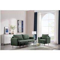 More4Homes Sofia 1+3 Seater Fabric Sofa Set in Green