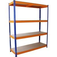 Monstershop Monster Racking S-Rax Warehouse Storage Shelving, Blue/Orange, 150cm in Blue