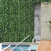 OUTSUNNY Artificial Leaf Hedge Screen Privacy Fence Panel for Garden 3Mx1M in Green