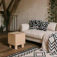Wyld Haus Buffalo Mango Wood One Door Bedside Table in Natural