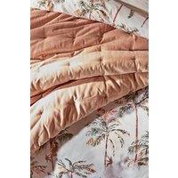 CHRISTY Luxury Quilted Velvet 'Jaipur' Throw in Dusty Pink | Size: 140 cm x 200 cm
