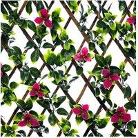 Ark Mat Expanding Wooden Trellis Privacy Screen - 200cm x 100cm - Gardenia | Size: 200 cm x 100 cm