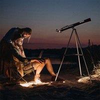 Menkind NASA Telescope For Beginners & Seasoned Astronomers in Black
