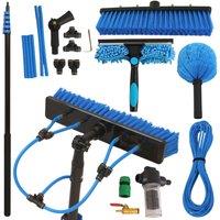 Novecrafto Water Fed Window Cleaning Pole 6m - Telescopic Exterior Cleaning Kit in Blue