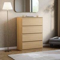HD Designs Denver 4 Drawer Chest of Drawers Storage in Brown
