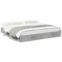 Berkfield Home Bed Frame w/Drawers Frame Concrete Grey 180x200 cm Super King