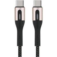 BluCore USB-C to USB-C Cable 1M Braided - Fast Charging & Data Sync in Black