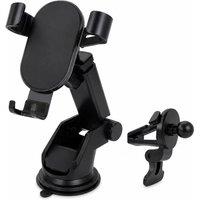 BluCore 3-in-1 Gravity Car Phone Holder Dashboard & Vent Mount in Black