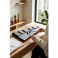Living and Home 30 Notes Foldable Glockenspiel Xylophone in Silver