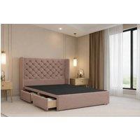 Nexus Mattresses Ltd Windsor Plush Divan 2 Drawers Foot-End 54Winged Headboard in Bronze | Size: Super King