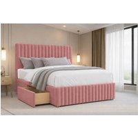 Nexus Mattresses Ltd Verona Plush Divan 2 Drawers Foot-End 12Footboard 26Headboard in Pink | Size: King