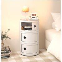 Living and Home 3-Tiered Plastic Storage Drawer Unit in White