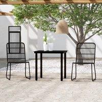 Berkfield Home 3 Piece Garden Dining Set Black