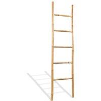 Berkfield Home Towel Ladder with 5 Rungs Bamboo 150 cm in Brown