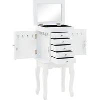 Berkfield Home Free Standing Jewelery Cabinet White