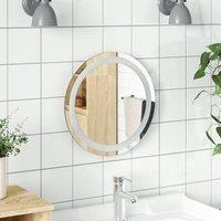 Berkfield Home LED Bathroom Mirror 40 cm Round in Clear